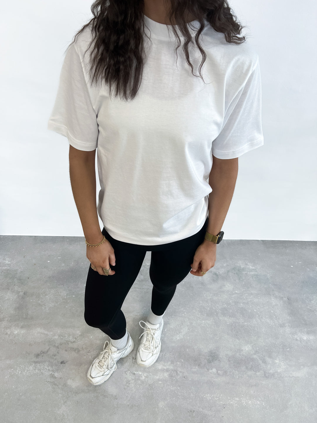 Womens Basic Tee Oversized Snow White