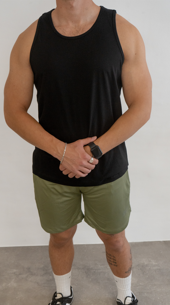 Mens Essential Tank Top Black