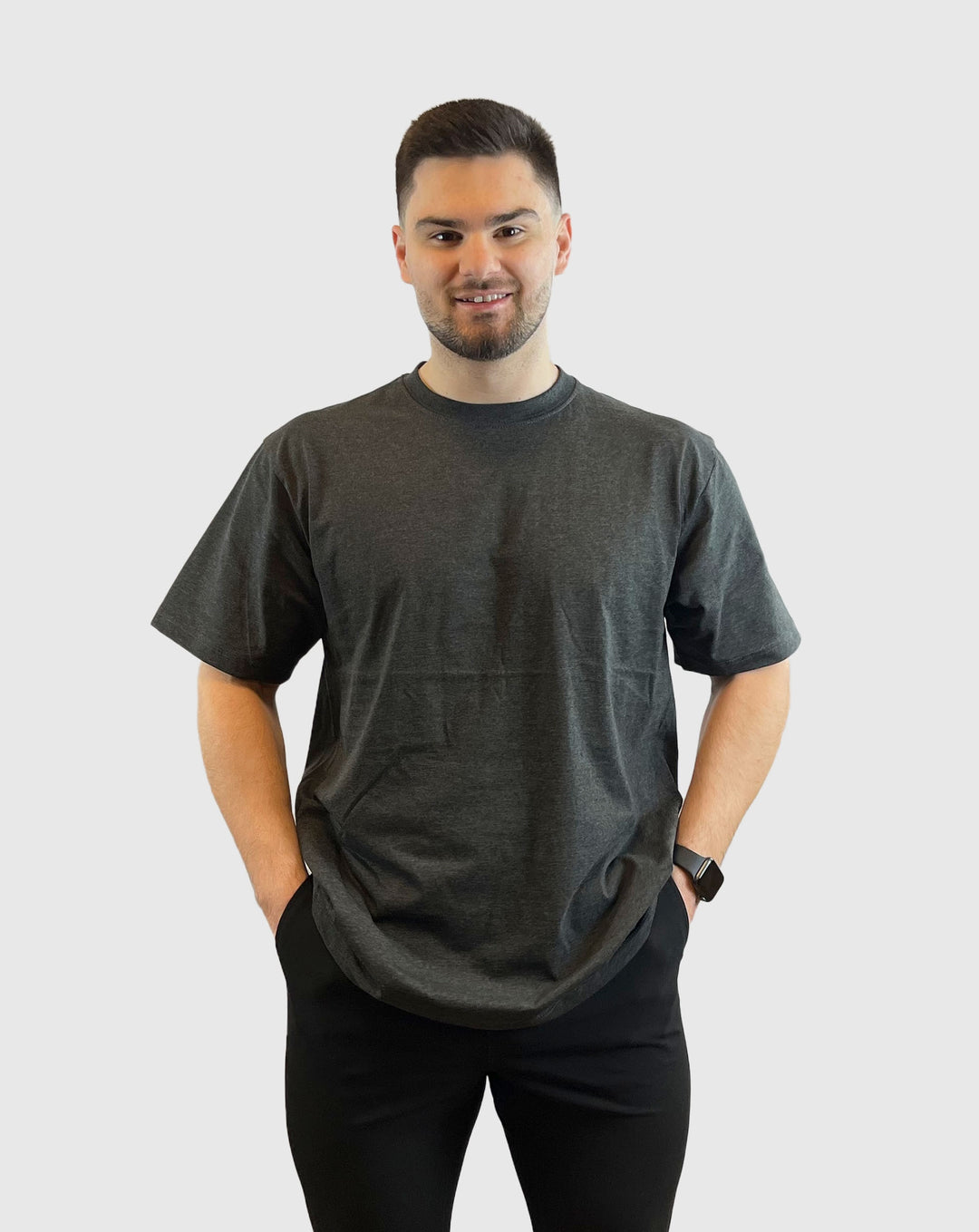 Mens Basic Tee Oversized Antracite