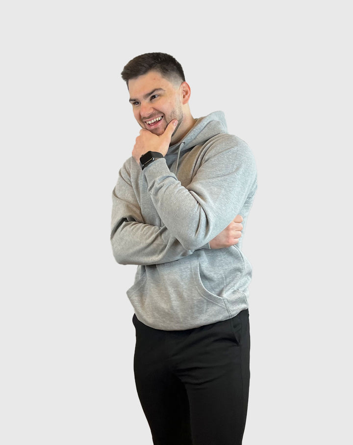 Mens Comfort Hoodie Oxford Grey