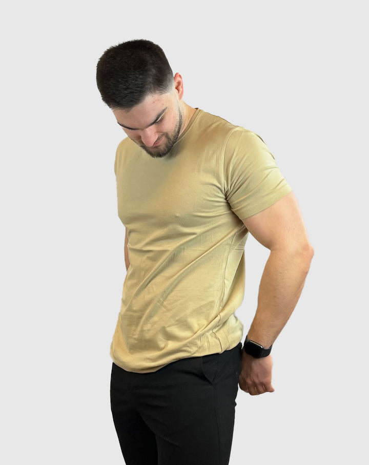 Mens Premium Tee Beige